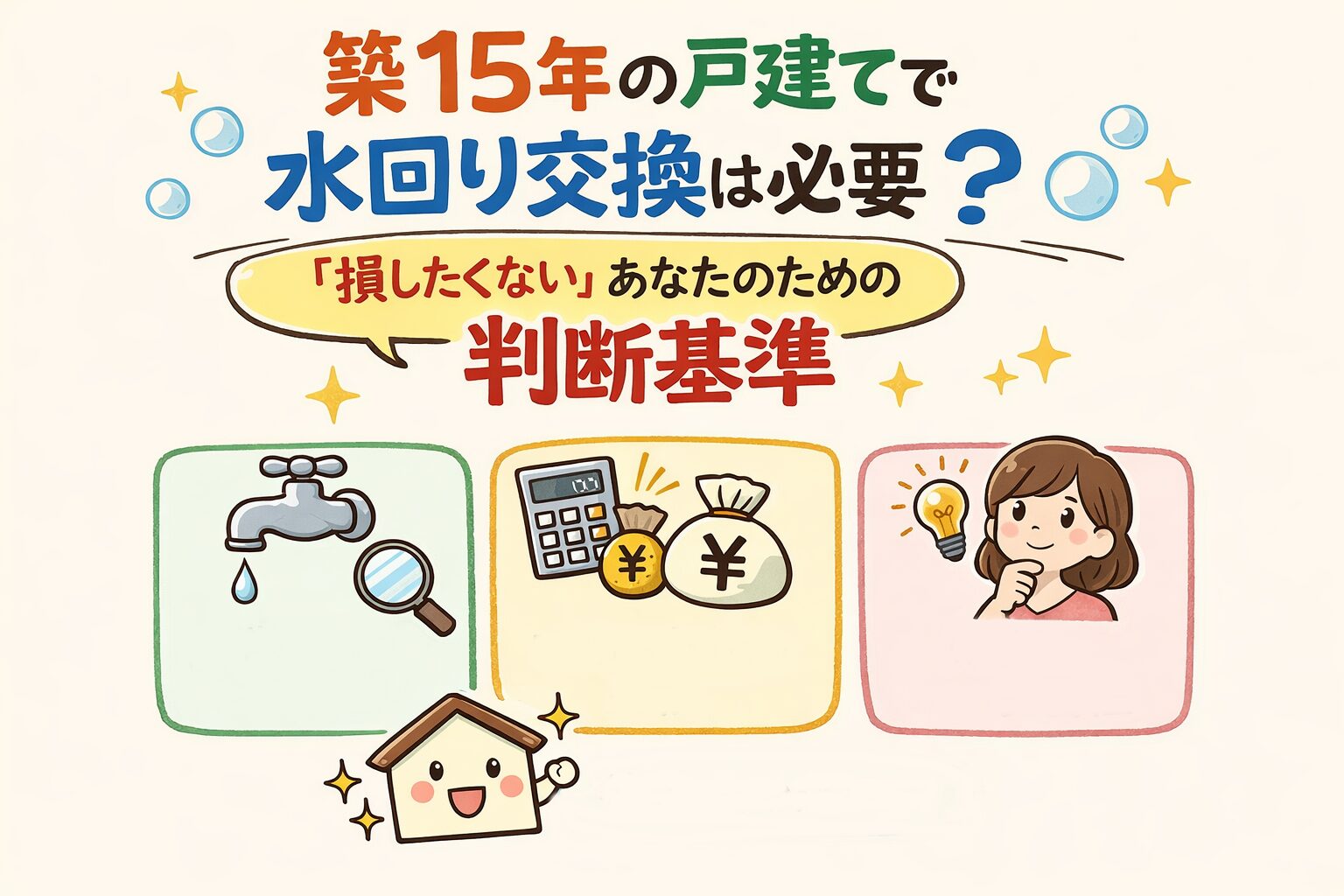 築15年の戸建てで水回り交換は必要？